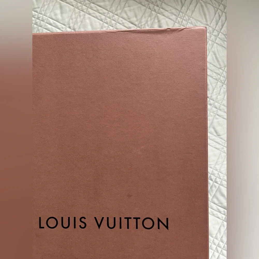 Authentic Louis Vuitton Large Brown Box Paper Shopping Storage